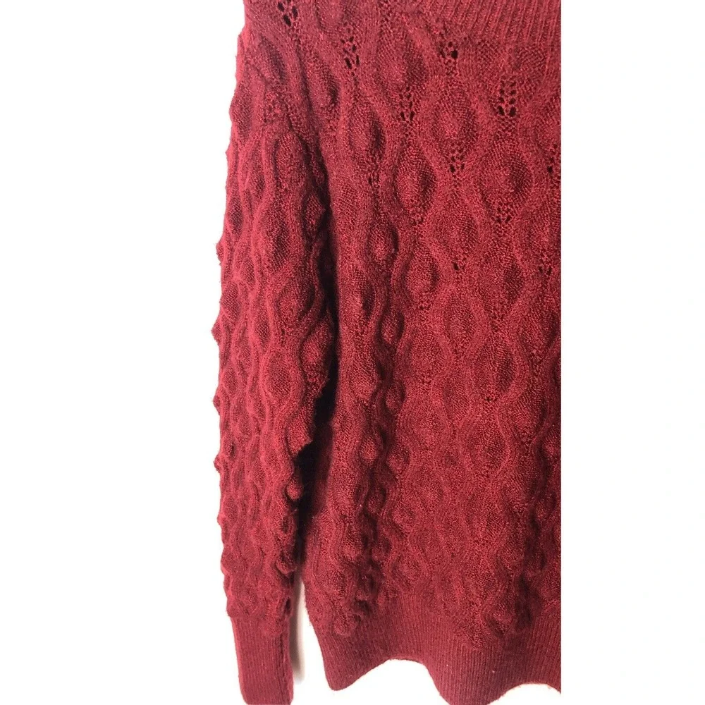 Sweet romeo popcorn knit crew neck pullover‎ sweater Large Blogger